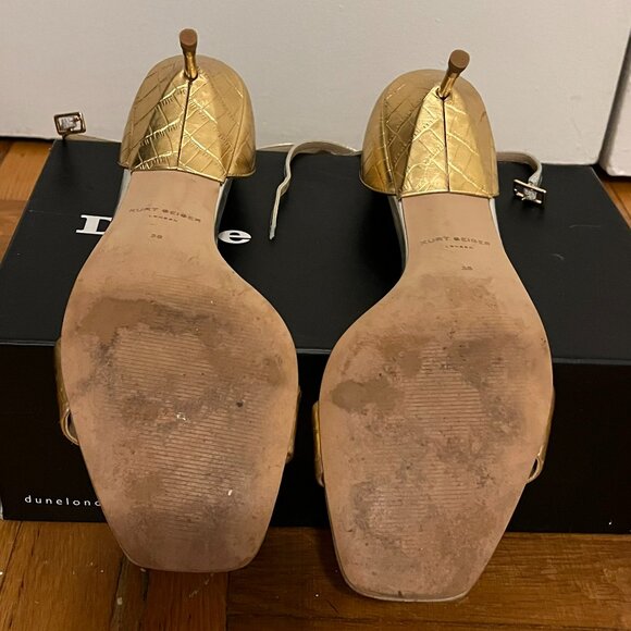 Kurt Geiger London Metallic Heels – Gold & Silver Croc – Size 38 - Picture 6 of 10